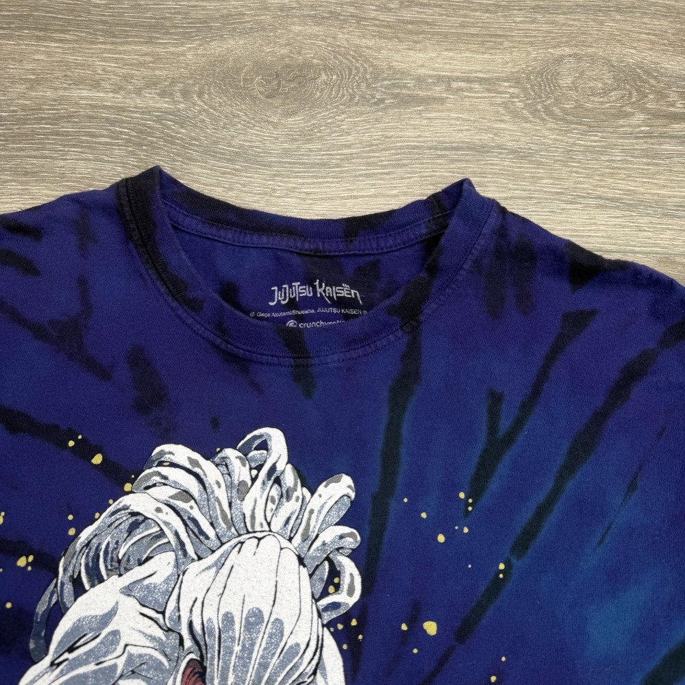 Crunchyroll Jujutsu Kaisen Yuta Rika Shirt Men Medium Blue Tie Dye Anime Cartoon - Picture 2 of 10